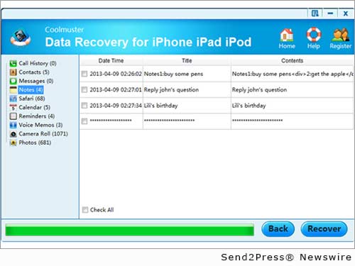 New Updated Coolmuster Data Recovery for iPhone iPad iPod, Brings Complete Data Recovery Solution for iOS