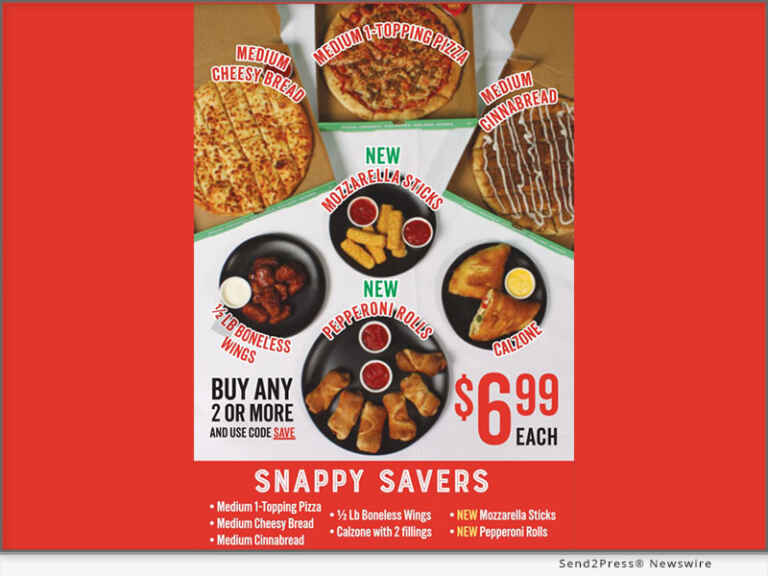 Snappy Tomato Pizza Launches New Snappy Savers Menu Including Two New Irresistible Appetizer Options