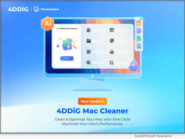 Tenorshare 4DDiG Mac Cleaner V3.0.0 Launches: Clean and Speed Up Your Mac in One Click