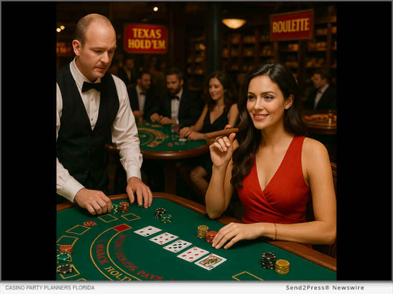 Bleeding Blue Inc. Hosts a Casino-Themed Cigar Night in Doral FL with Casino Party Planners Florida