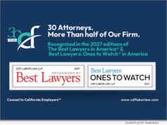 30 Attorneys from CDF Labor Law Named to 2027 Best Lawyers and ‘Ones to Watch’ Lists