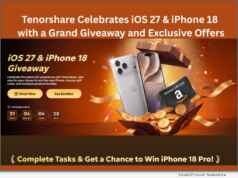 Tenorshare Launches iOS 27 and iPhone 18 Giveaway and AI Tech Deals